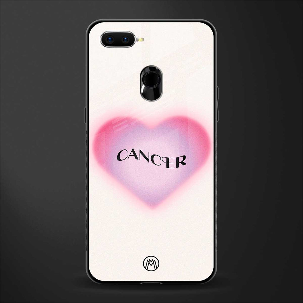cancer minimalistic glass case for oppo a7 image