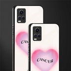 cancer minimalistic back phone cover | glass case for vivo y73