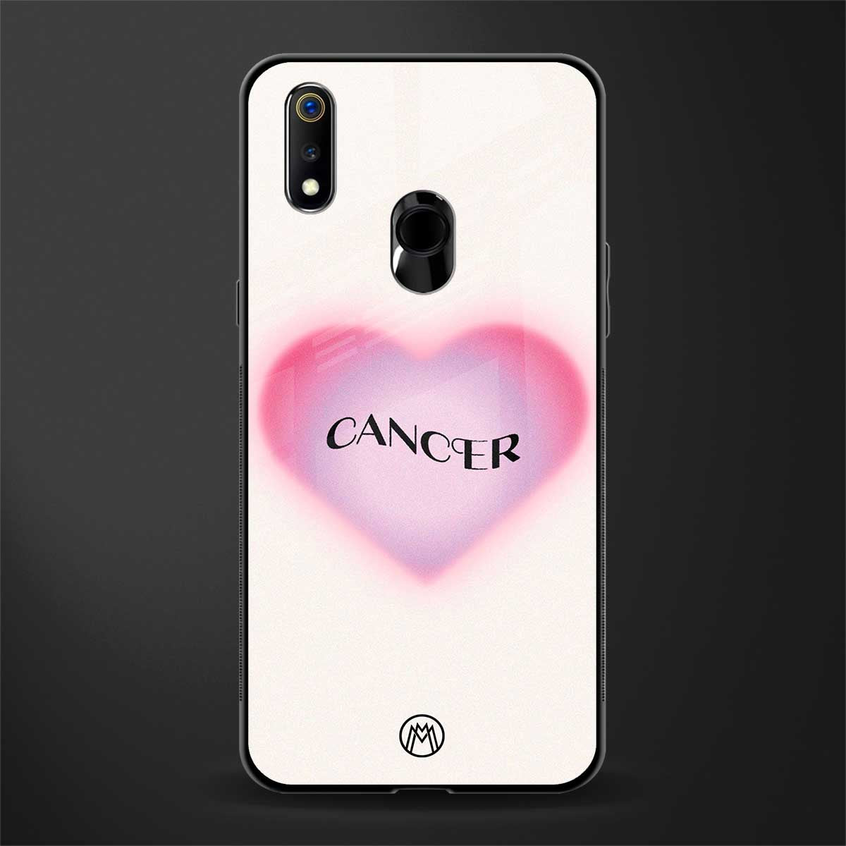cancer minimalistic glass case for realme 3 pro image
