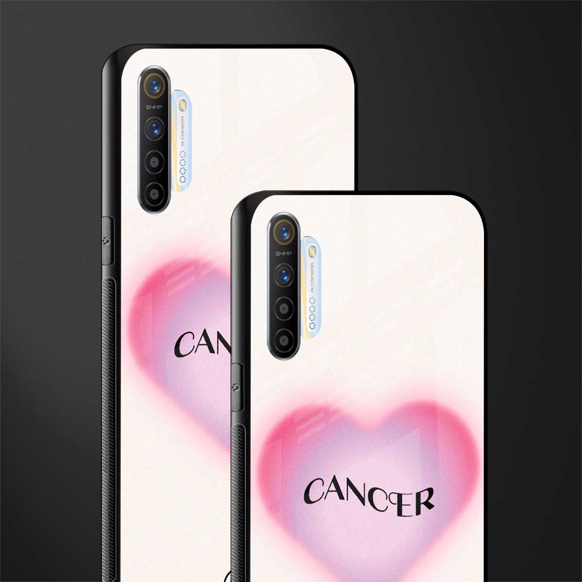 cancer minimalistic glass case for realme xt image-2