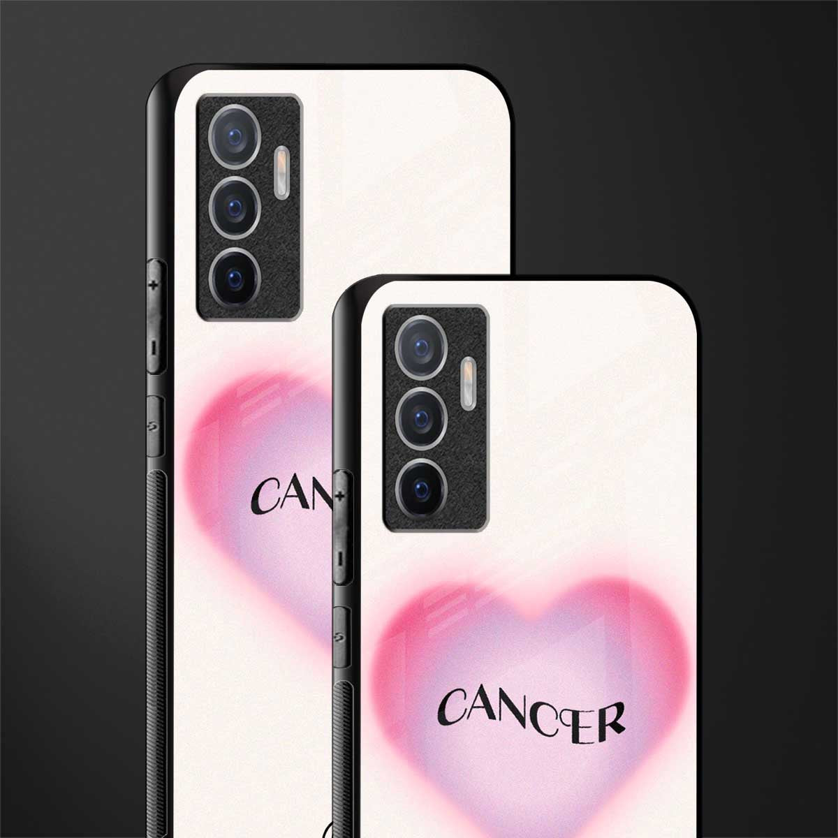 cancer minimalistic glass case for vivo v23e image-2