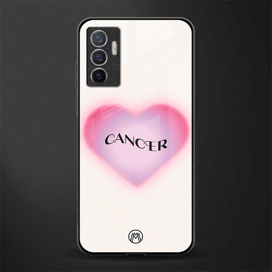 cancer minimalistic glass case for vivo v23e image