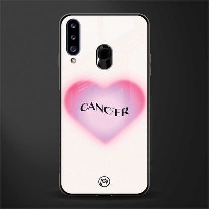 cancer minimalistic glass case for samsung galaxy a20s image