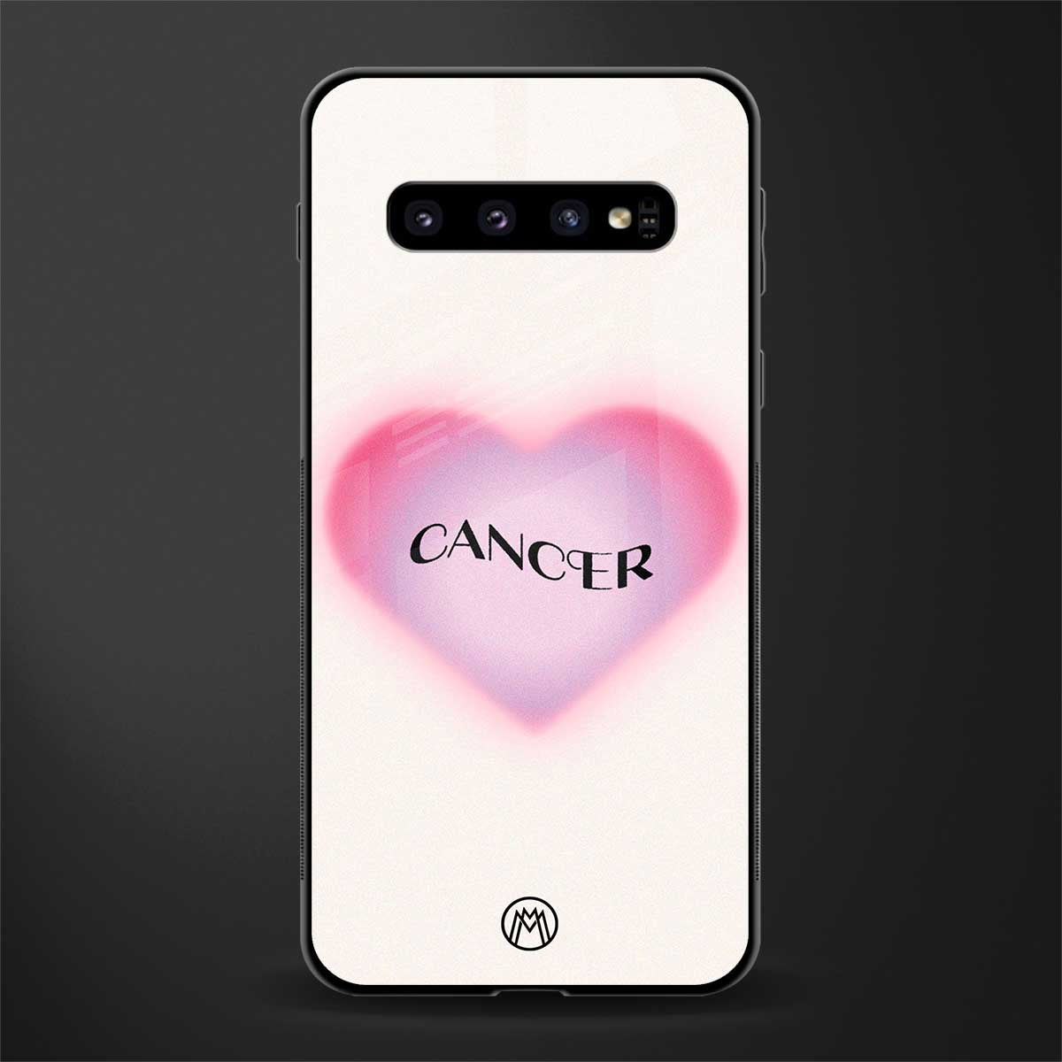 cancer minimalistic glass case for samsung galaxy s10 plus image
