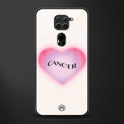 cancer minimalistic glass case for redmi note 9 image