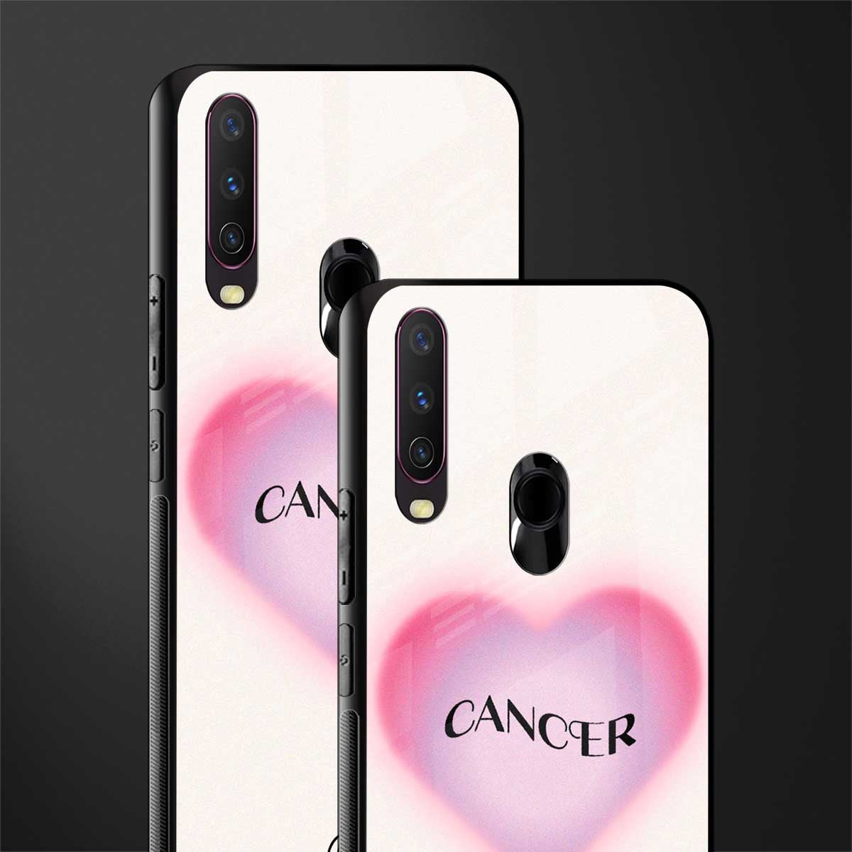 cancer minimalistic glass case for vivo y15 image-2