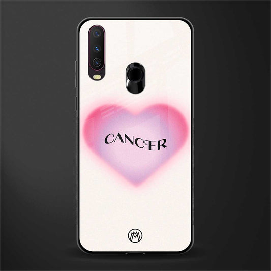 cancer minimalistic glass case for vivo y15 image
