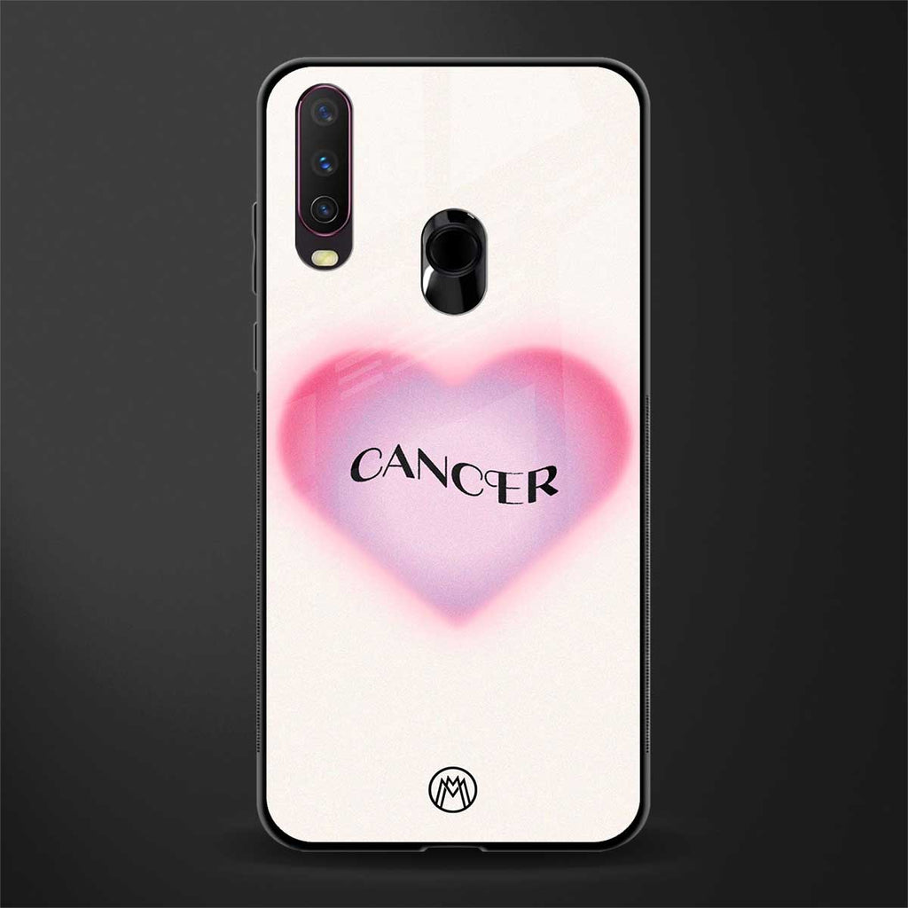 cancer minimalistic glass case for vivo y12 image