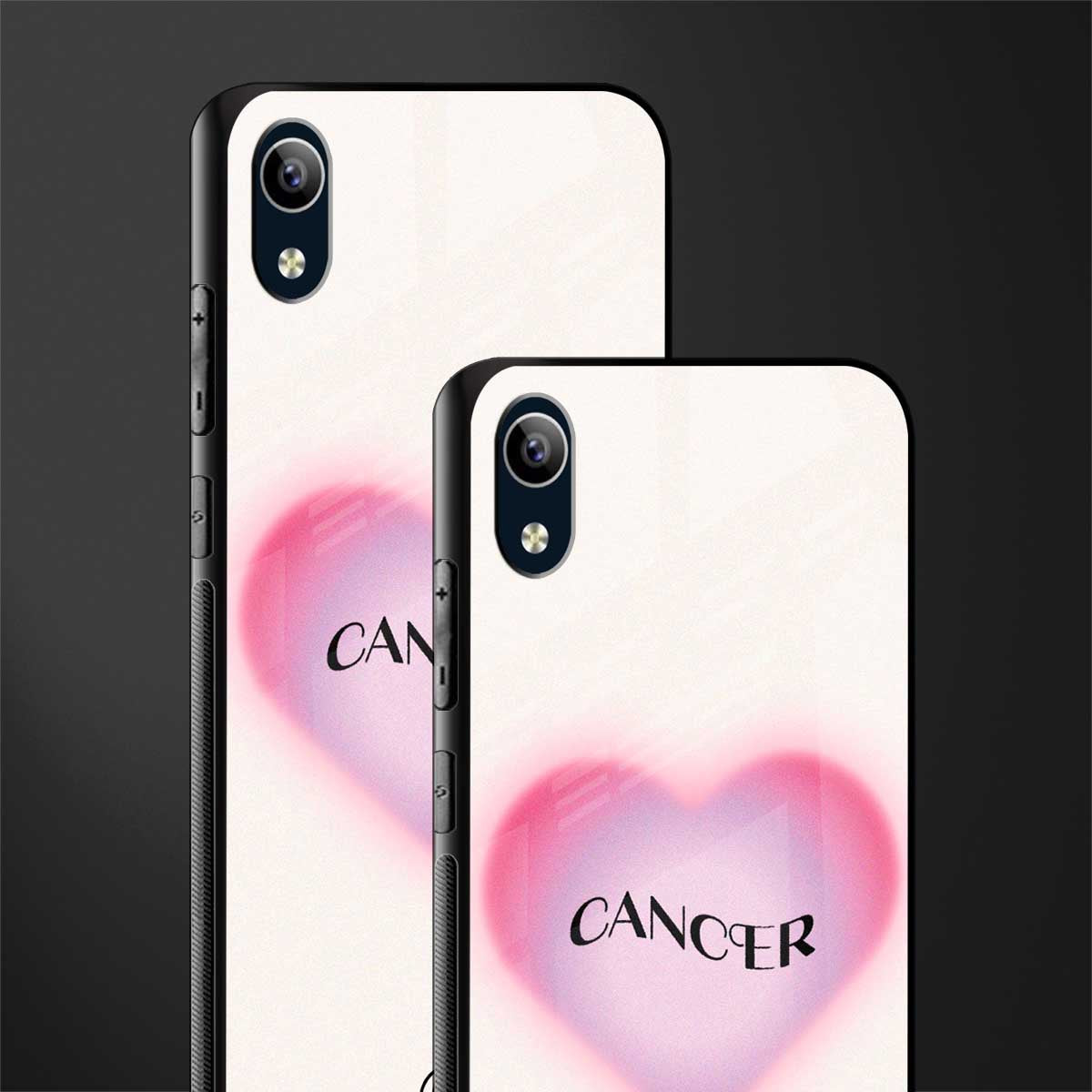 cancer minimalistic glass case for vivo y91i image-2