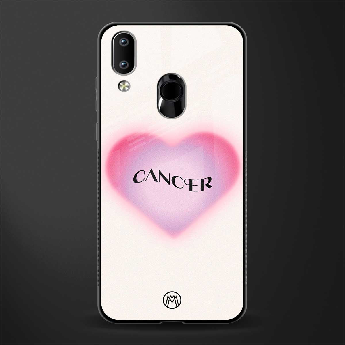 cancer minimalistic glass case for vivo y93 image