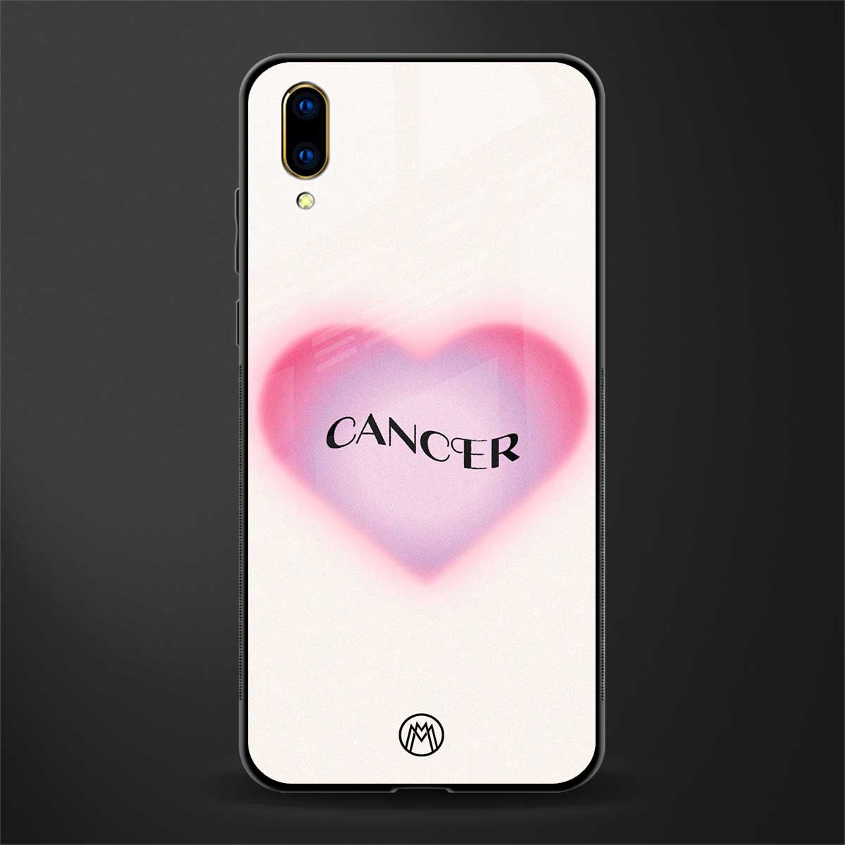 cancer minimalistic glass case for vivo v11 pro image