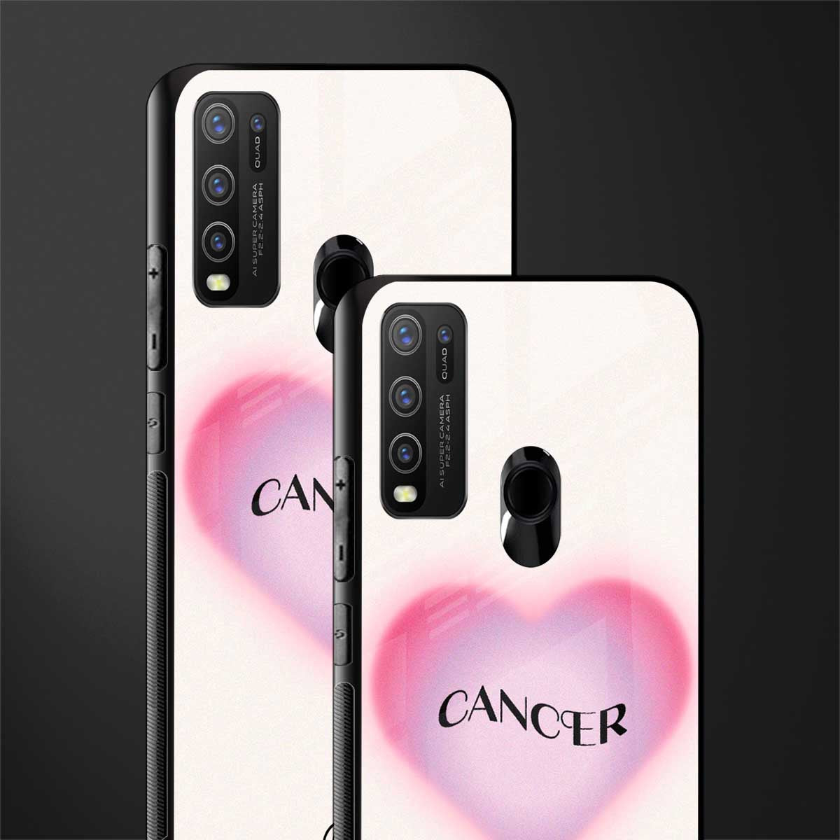 cancer minimalistic glass case for vivo y30 image-2