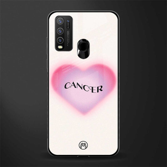 cancer minimalistic glass case for vivo y30 image