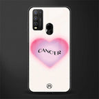 cancer minimalistic glass case for vivo y50 image
