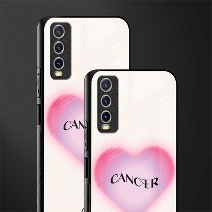 cancer minimalistic glass case for vivo y20 image-2