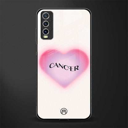 cancer minimalistic glass case for vivo y20 image