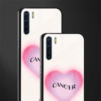 cancer minimalistic glass case for oppo f15 image-2