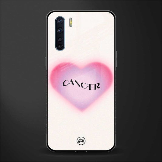 cancer minimalistic glass case for oppo f15 image