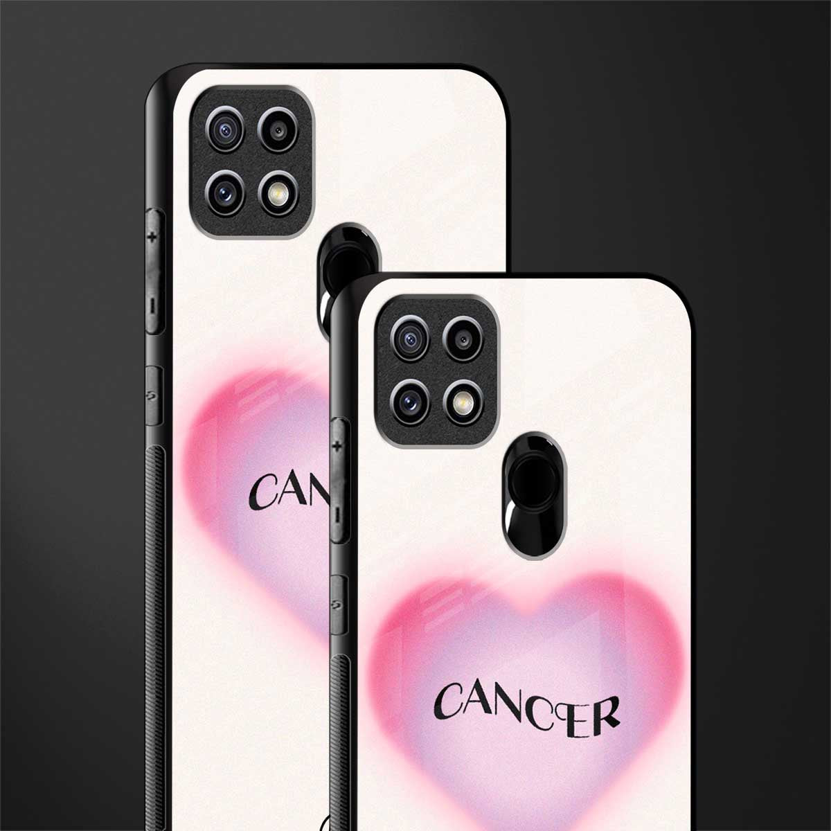 cancer minimalistic glass case for oppo a15s image-2