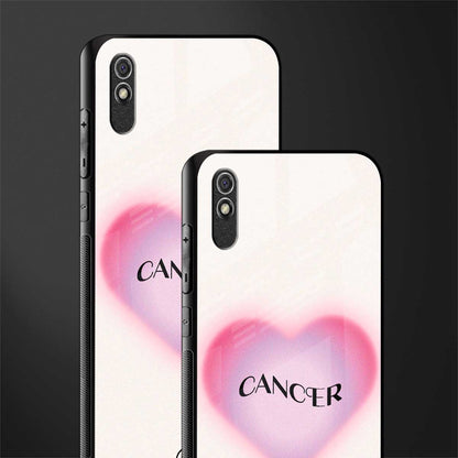cancer minimalistic glass case for redmi 9a image-2