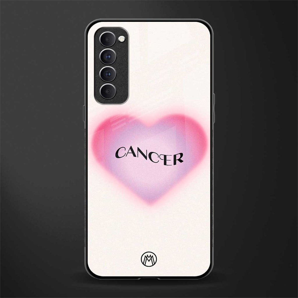 cancer minimalistic glass case for oppo reno 4 pro image