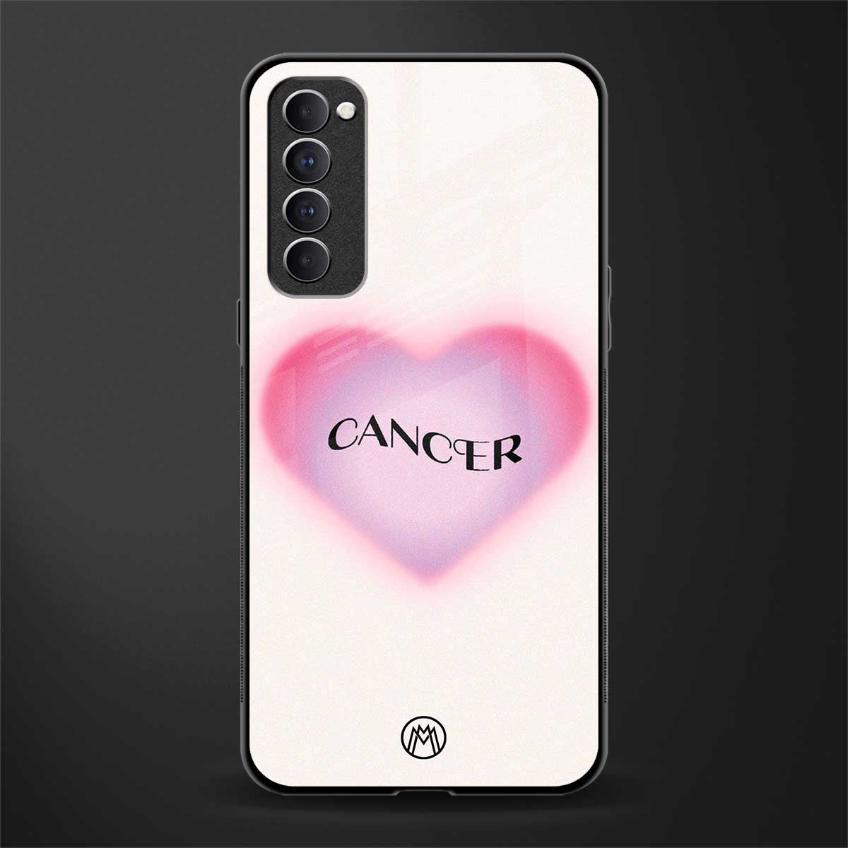 cancer minimalistic glass case for oppo reno 4 pro image