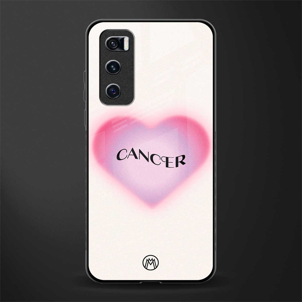 cancer minimalistic glass case for vivo v20 se image
