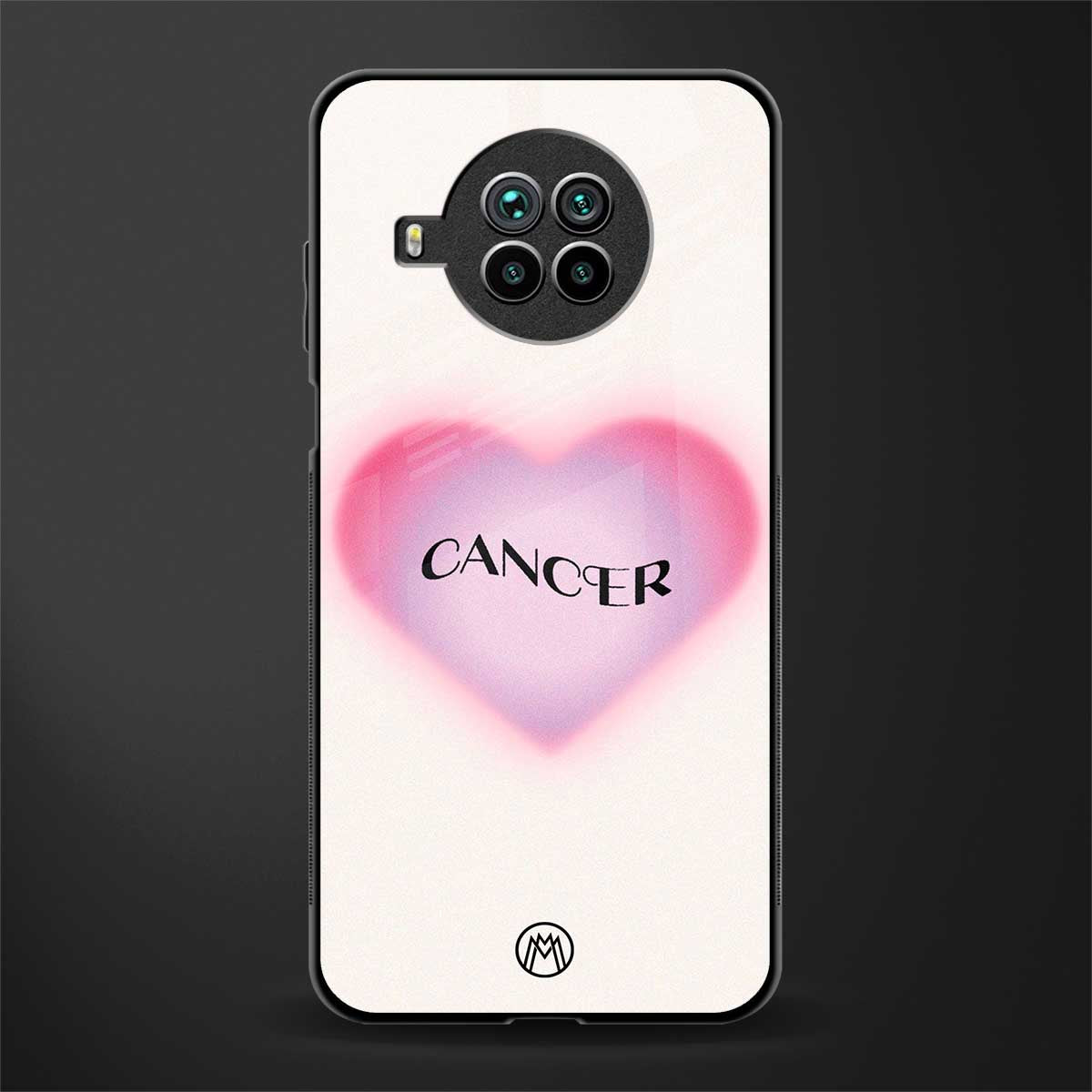 cancer minimalistic glass case for mi 10i image