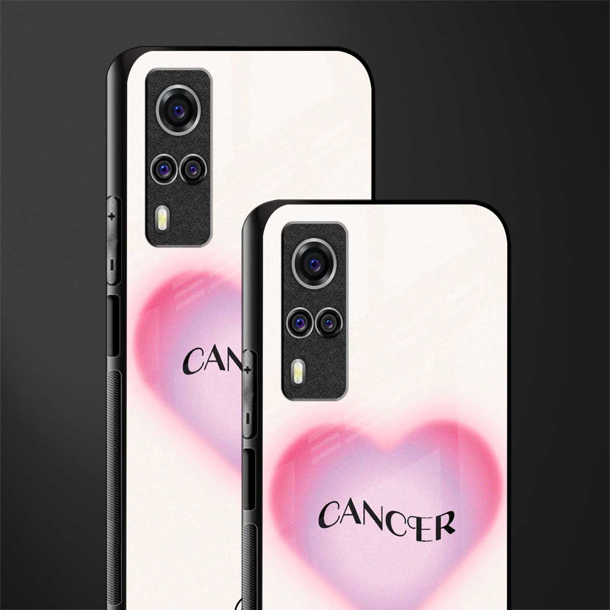 cancer minimalistic glass case for vivo y53s image-2