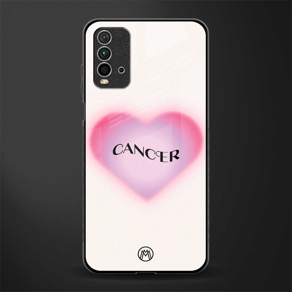cancer minimalistic glass case for redmi 9 power image