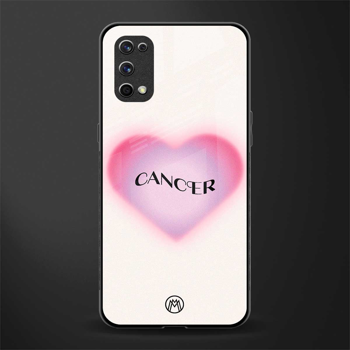 cancer minimalistic glass case for realme x7 pro image