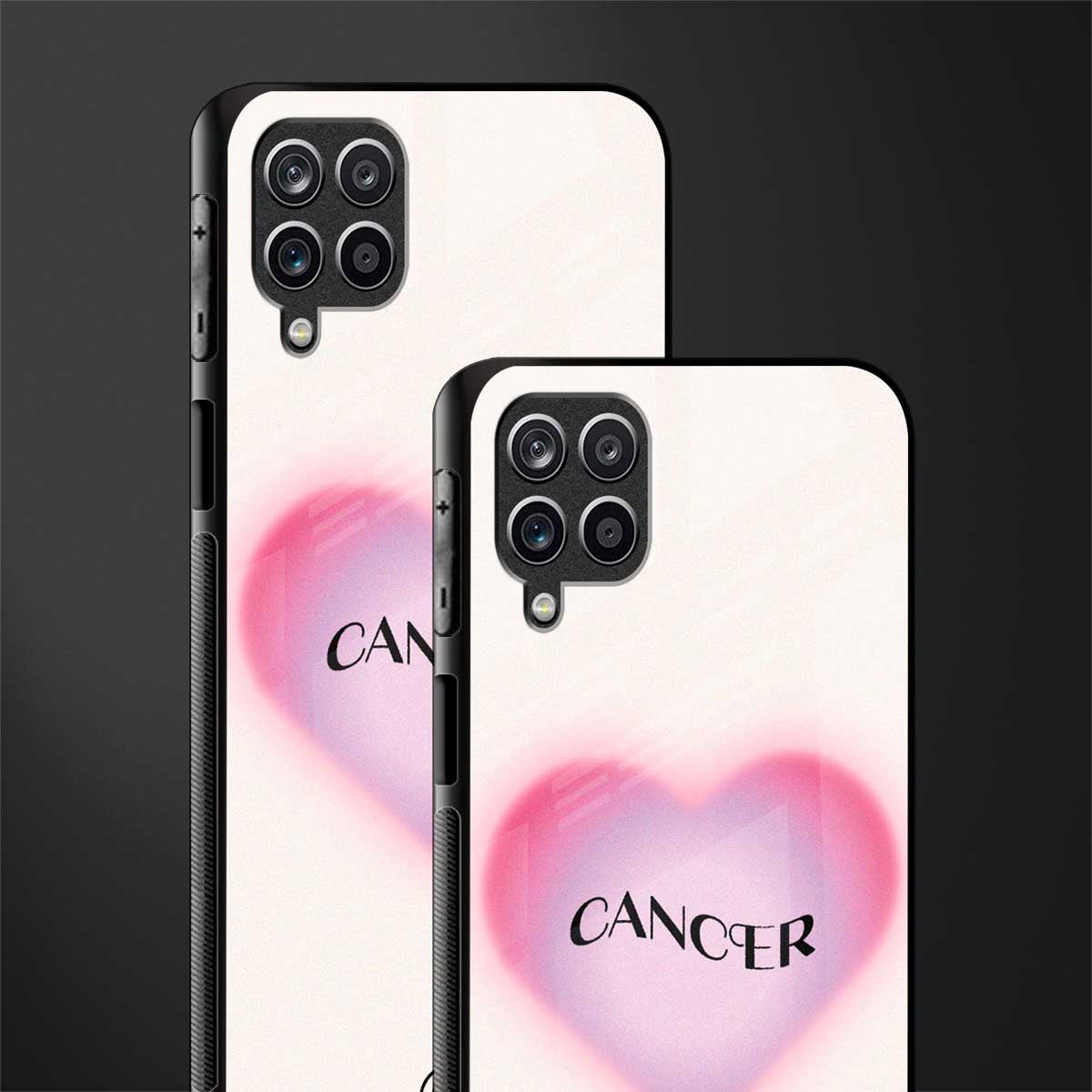 cancer minimalistic glass case for samsung galaxy a12 image-2