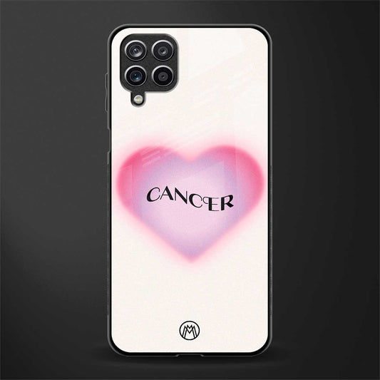 cancer minimalistic glass case for samsung galaxy m12 image