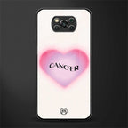 cancer minimalistic glass case for poco x3 image