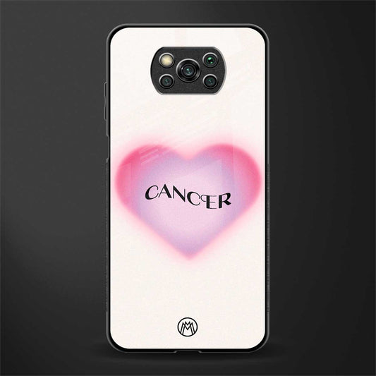 cancer minimalistic glass case for poco x3 image