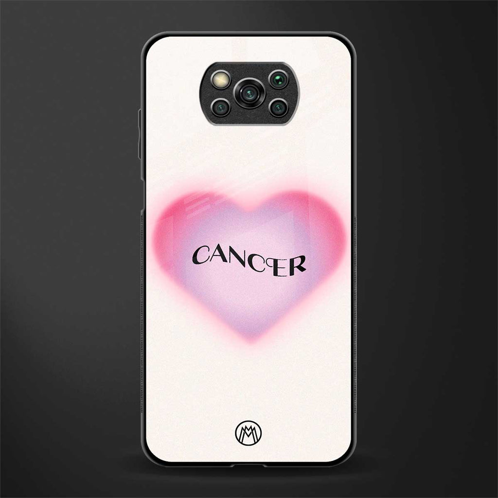 cancer minimalistic glass case for poco x3 pro image