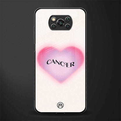 cancer minimalistic glass case for poco x3 pro image