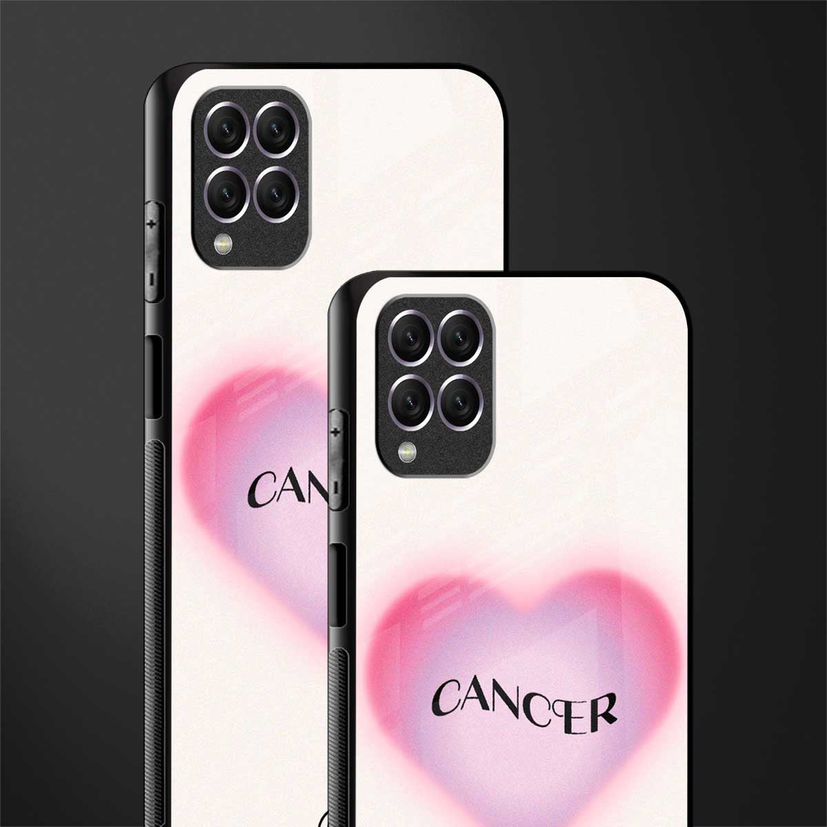 cancer minimalistic glass case for samsung galaxy f62 image-2