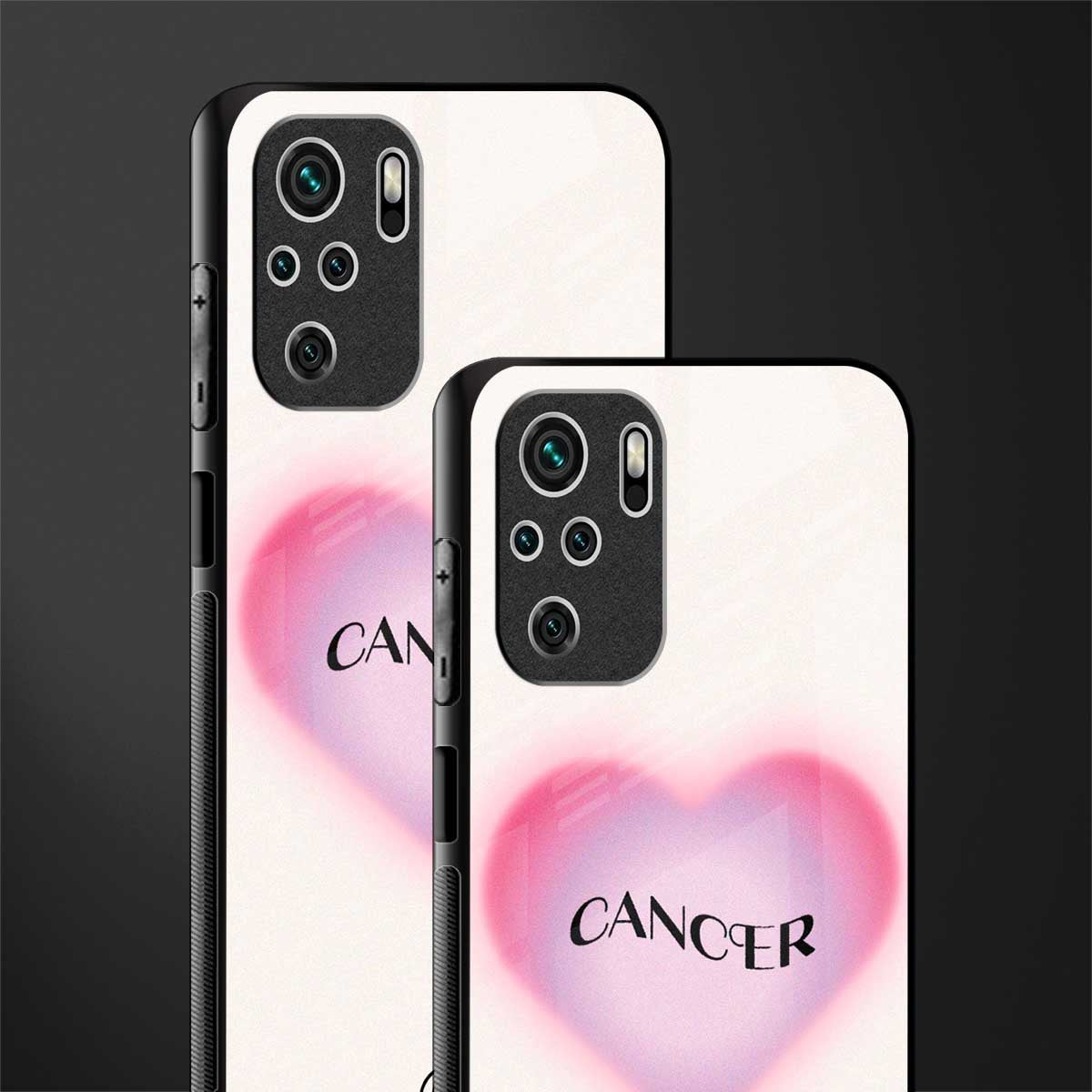 cancer minimalistic glass case for redmi note 10s image-2