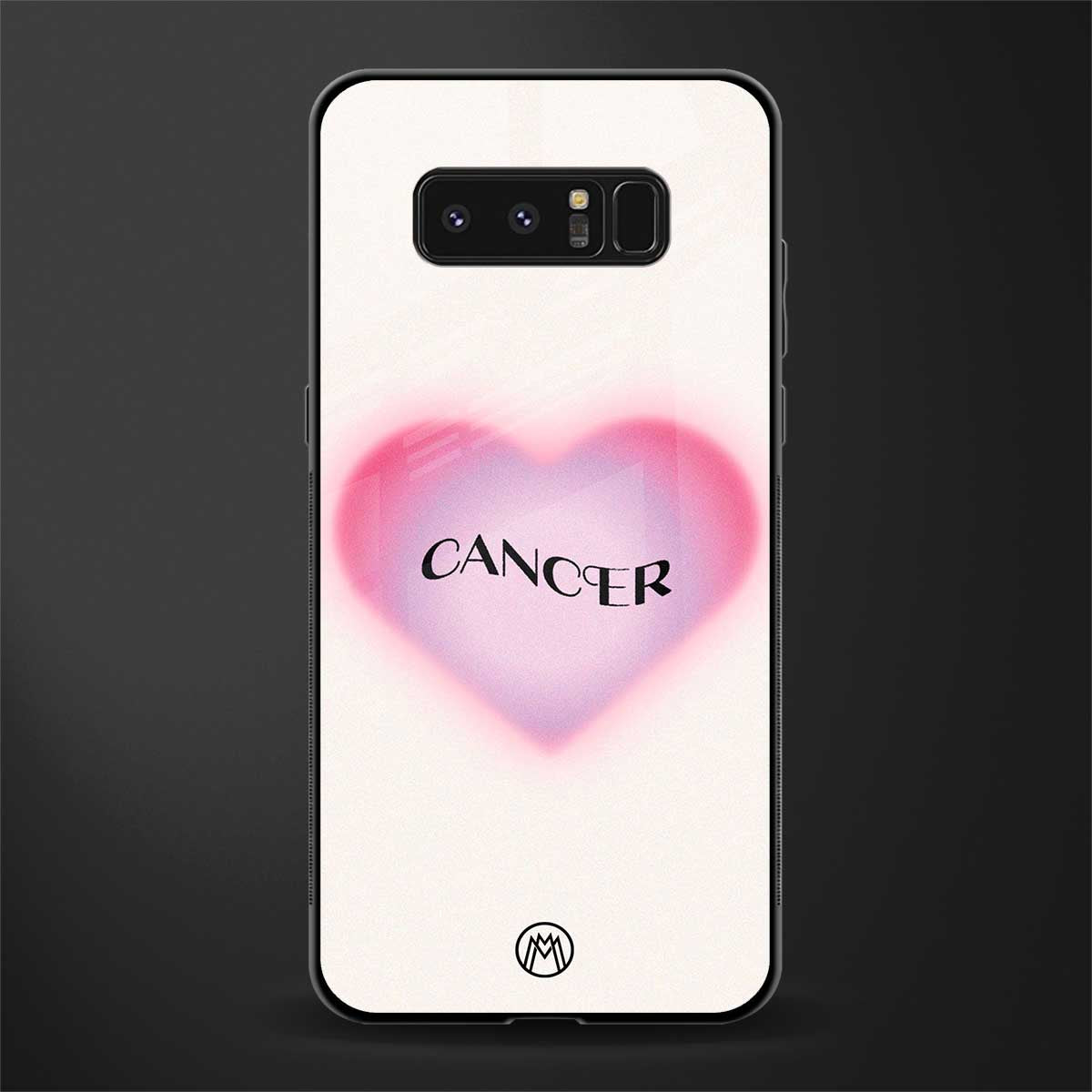cancer minimalistic glass case for samsung galaxy note 8 image
