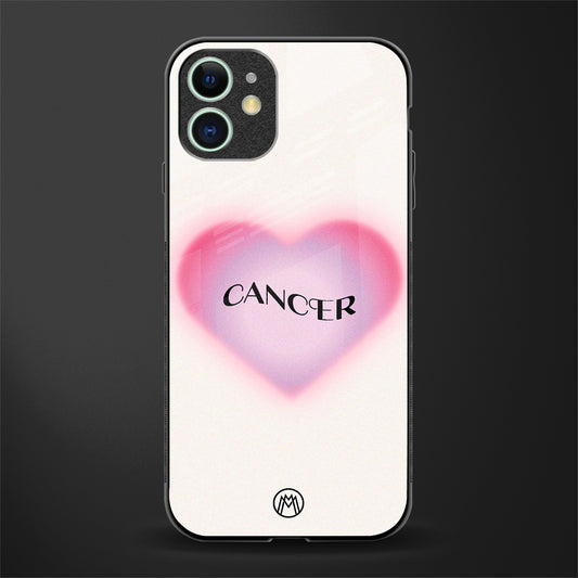 cancer minimalistic glass case for iphone 12 mini image