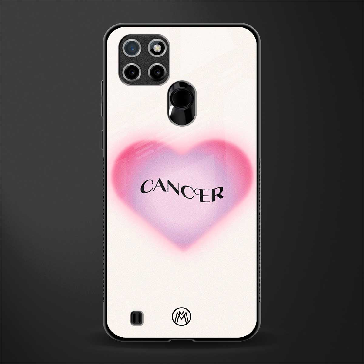 cancer minimalistic glass case for realme c21 image