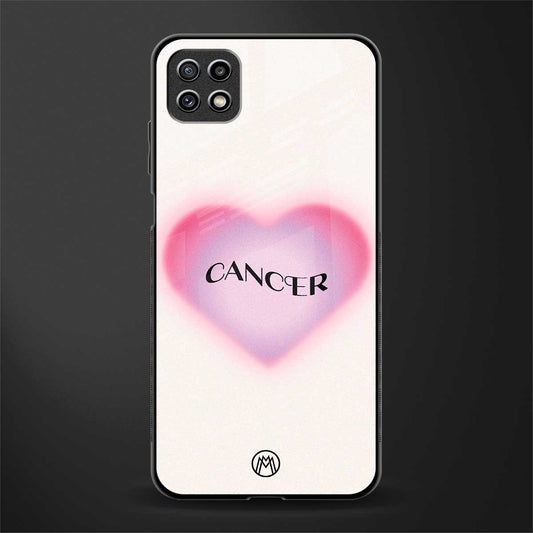 cancer minimalistic glass case for samsung galaxy a22 5g image