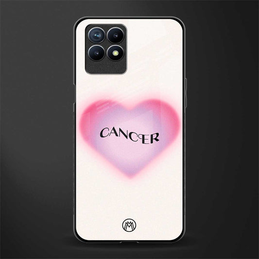 cancer minimalistic glass case for realme 8i image