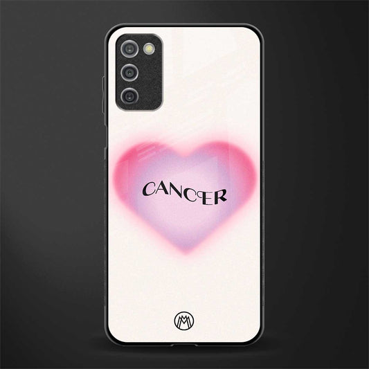 cancer minimalistic glass case for samsung galaxy a03s image