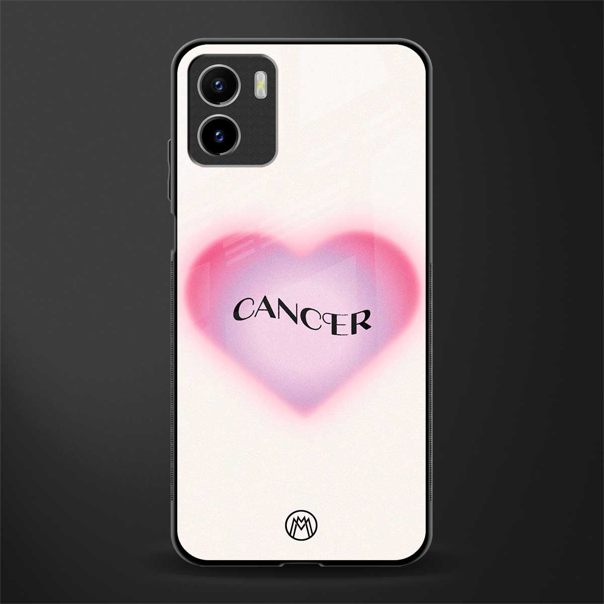cancer minimalistic glass case for vivo y15s image