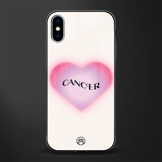 cancer minimalistic glass case for iphone xs image