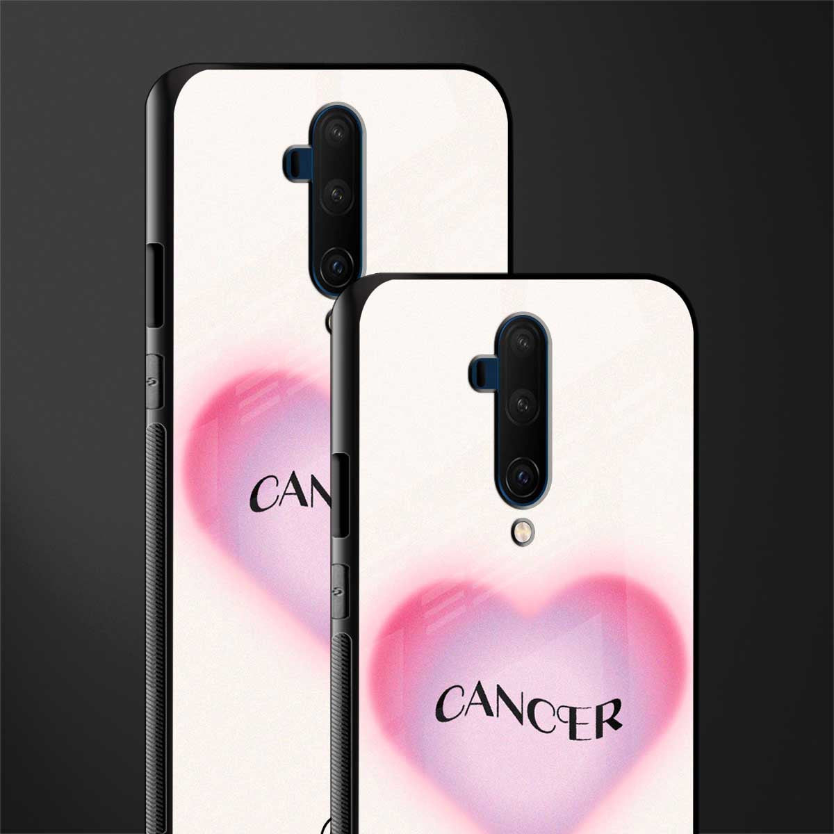 cancer minimalistic glass case for oneplus 7t pro image-2