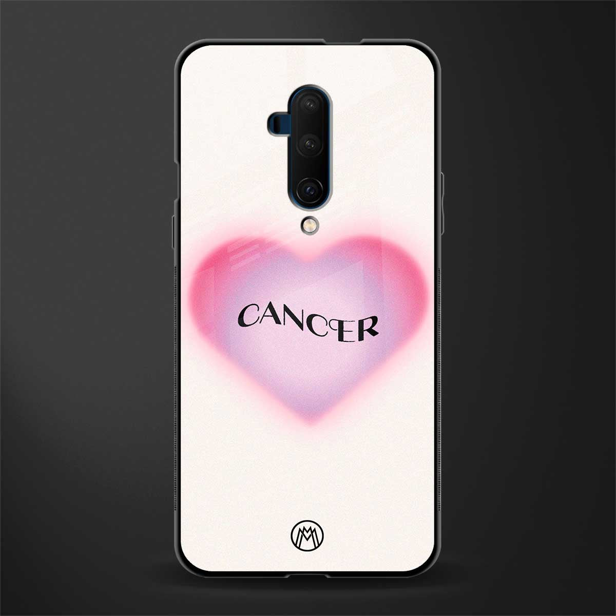 cancer minimalistic glass case for oneplus 7t pro image