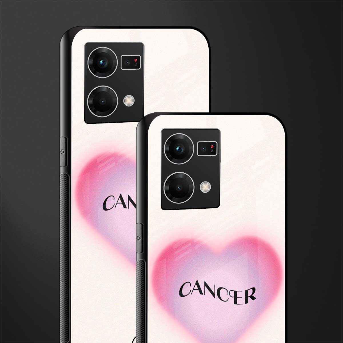 cancer minimalistic back phone cover | glass case for oppo f21 pro 4g